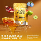 Black Seed Oil Gummies | Hair, Skin & Nail Nourishment | Pomegranate Flavor
